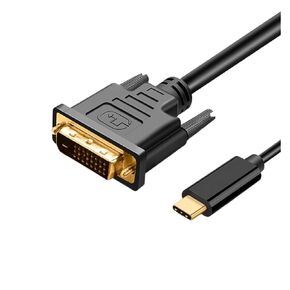 1.8M PC Computer 4K@60Hz USB TY>pe C to 24+1 DVI Cable for Pro Projector M>oni>tor TV S8 S9