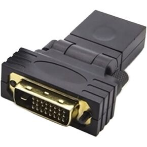 HDMI-Compatible to DVI 24+1 Pin Adapter 360-degree Rotatable HD 4K 1080P Female to Male Converter Adapter for PC TV Projector