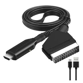 Scart to Hdmi Video Converter Cable 1M Adapter Conversion Cable for HDTV DVD STB Accessories pl-UG and Play