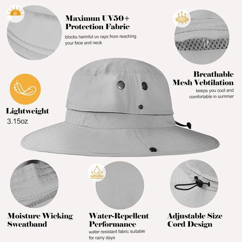 XL/XXL Oversized Sun Hat for Men Women, UPF 50+ Wide Brim Bucket Hat in Saudi Arabia