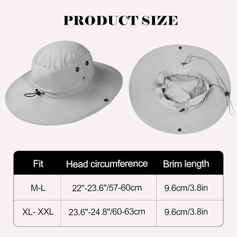 XL/XXL Oversized Sun Hat for Men Women, UPF 50+ Wide Brim Bucket Hat in Saudi Arabia