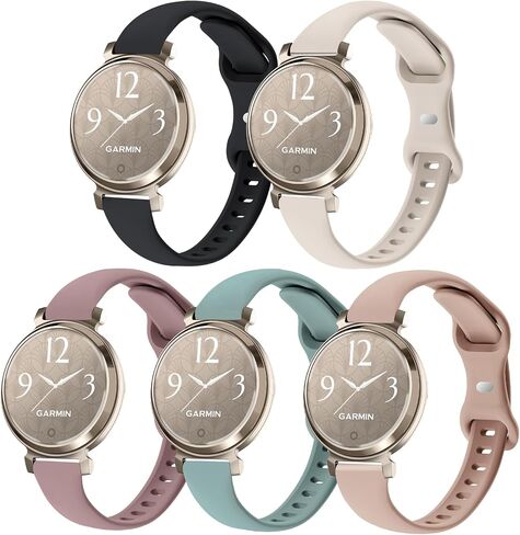 5PACK SILICONE WATTERNDs نطاقات متوافقة مع Garmin Lily 2 Active و RIPAN SOND SOND SPORT PRASTION SPORT LISTRAPS لـ GARMIN LILY 2 النساء in Kuwait