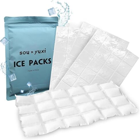 Reusable Ice Packs Sheets for Coolers, Ice Mats Chiller, Flat Ice Pack, for Camping, Freezer Packs Long Lasting for Shipping Frozen Food, Large Gel Flexible Ice Packs Reusable for Lunch Boxes Bags in Saudi Arabia