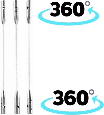 ChiaoGoo Twist Swiv360 Swivel Cable Small 8-inch (20cm) Fits US 2, 3, 4, 5, 6, 7, 8 Interchangeable Knitting Needle Tips, Bundle with 1 Tightening Key & 1 Artsiga Crafts Stitch Holder 7708-S in Saudi Arabia
