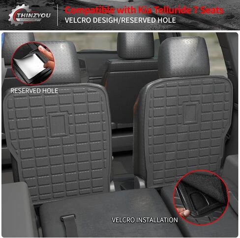 Back Seat Cover Protector Compatible with 2020-2025 Kia Telluride 7 Seats Cargo Mat Kick Mat TPE All Weather Backrest Mats 2024 Telluride Accessories (2nd Row Backrest Mats) in Saudi Arabia