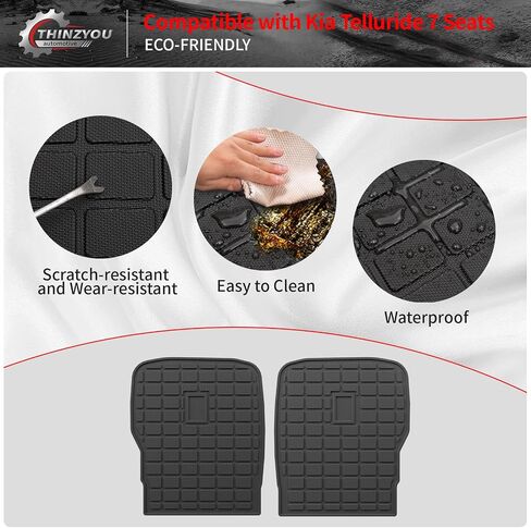 Back Seat Cover Protector Compatible with 2020-2025 Kia Telluride 7 Seats Cargo Mat Kick Mat TPE All Weather Backrest Mats 2024 Telluride Accessories (2nd Row Backrest Mats) in Saudi Arabia