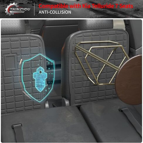 Back Seat Cover Protector Compatible with 2020-2025 Kia Telluride 7 Seats Cargo Mat Kick Mat TPE All Weather Backrest Mats 2024 Telluride Accessories (2nd Row Backrest Mats) in Saudi Arabia