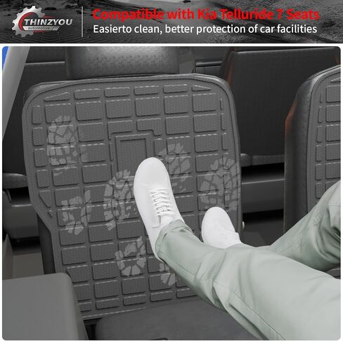 Back Seat Cover Protector Compatible with 2020-2025 Kia Telluride 7 Seats Cargo Mat Kick Mat TPE All Weather Backrest Mats 2024 Telluride Accessories (2nd Row Backrest Mats) in Saudi Arabia