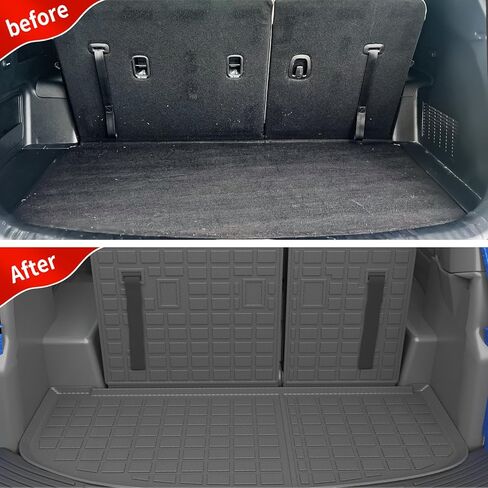 واقي غطاء المقعد الخلفي متوافق مع 2020-2025 Kia Telluride 7 مقاعد البضائع حصيرة ركلة TPE جميع الأحوال الجوية مسند الظهر الحصير 2024 ملحقات Telluride (الصف الثاني مسند الظهر) in Kuwait