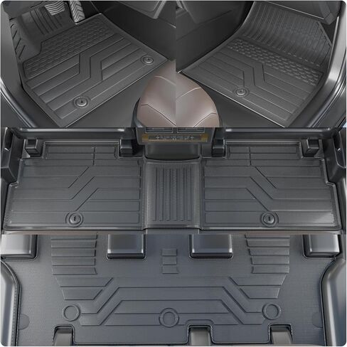 واقي غطاء المقعد الخلفي متوافق مع 2020-2025 Kia Telluride 7 مقاعد البضائع حصيرة ركلة TPE جميع الأحوال الجوية مسند الظهر الحصير 2024 ملحقات Telluride (الصف الثاني مسند الظهر) in Kuwait