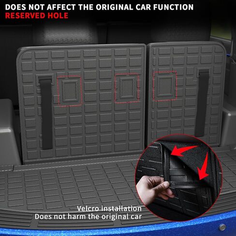 واقي غطاء المقعد الخلفي متوافق مع 2020-2025 Kia Telluride 7 مقاعد البضائع حصيرة ركلة TPE جميع الأحوال الجوية مسند الظهر الحصير 2024 ملحقات Telluride (الصف الثاني مسند الظهر) in Kuwait