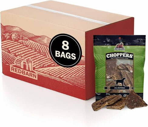 Redbarn Choppers Beef Lung Dog Chews, Natural, Made in USA, High-Protein Low-Fat, Grain-Free, Single Ingredient for All Dog Sizes(Pack of 8) in Saudi Arabia