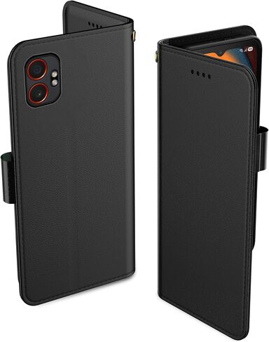 لـ Nubia Red Magic 10 Pro/Red Magic 10 Pro+ Case Pu Leather Flip Cover Protector With With Card Card Slots Magnetic Clover Wover for Redmagic 10Pro Case ، Black in Kuwait