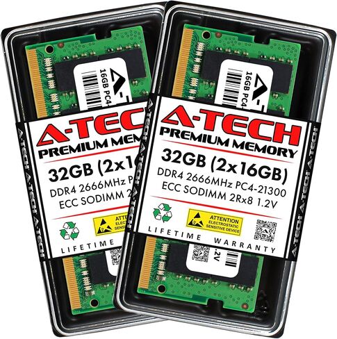 A-Tech 16GB Kit (2x8GB) RAM for Synology DiskStation DS723+, DS923+ NAS | DDR4 2666MHz PC4-21300 ECC SODIMM 1Rx8 1.2V 260-Pin Memory Upgrade in Kuwait