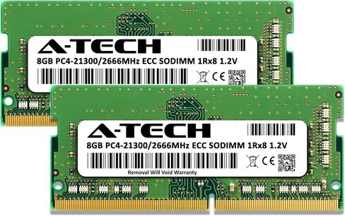 A-Tech 16GB Kit (2x8GB) RAM for Synology DiskStation DS723+, DS923+ NAS | DDR4 2666MHz PC4-21300 ECC SODIMM 1Rx8 1.2V 260-Pin Memory Upgrade in Kuwait