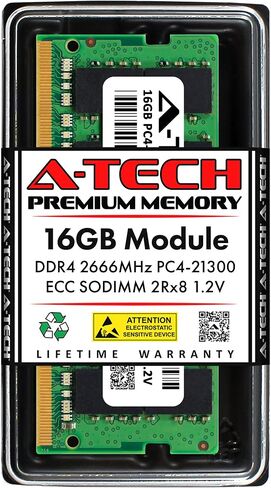 A-Tech 16GB Kit (2x8GB) RAM for Synology DiskStation DS723+, DS923+ NAS | DDR4 2666MHz PC4-21300 ECC SODIMM 1Rx8 1.2V 260-Pin Memory Upgrade in Kuwait