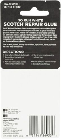 Scotch 051141369334 Super Glue Liquid, Precision Applicator, 1.25-Ounce, (MMMADH669), 1 Count (Pack of 1), Clear, White in Saudi Arabia