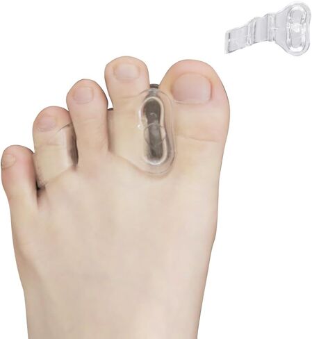 مصحح الورم الدائري للتوازن من Aider Therafoot - فاصل أصابع القدم قابل للغسل وإعادة الاستخدام ووسائد للورم - مادة هلامية ناعمة - تخفيف آلام القدم ومحاذاة أصابع القدم (حجم موحد - اليسار) in Kuwait