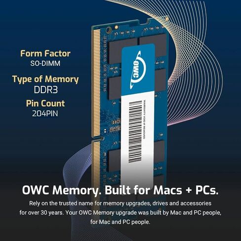 OWC 8GB DDR3L 1600 PC3L-12800 CL11 2RX8 204-PIN 1.35V NONCC SODIMM MEMORY MEMORY UPGRADE متوافقة مع HP ELITEBOOK 840 G1 840 G2 850 G1 850 G2 in Kuwait
