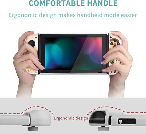 Custom Photo Shockproof Cover for Nintendo Switch OLED, 3 in 1 Personalized Dockable Case Customized Protective Grip Case Soft Shockproof Case Handheld Separable Protector Shell for NS Joycon Clear in Saudi Arabia