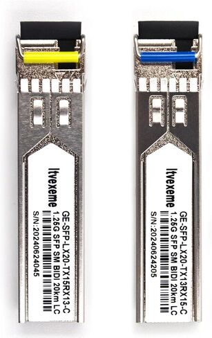 1 زوج 1.25G BIDI SFP MONDUSER NETWORK MODULE ، 1.25 GIGABIT الوضع الفردي ، LX SM 1310NM 1550NM 20km ، واجهة ألياف واحدة لجهاز التوجيه ، بطاقة الشبكة ، التبديل ، جدار الحماية إلخ in Kuwait