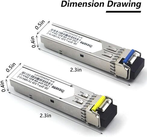 1 زوج 1.25G BIDI SFP MONDUSER NETWORK MODULE ، 1.25 GIGABIT الوضع الفردي ، LX SM 1310NM 1550NM 20km ، واجهة ألياف واحدة لجهاز التوجيه ، بطاقة الشبكة ، التبديل ، جدار الحماية إلخ in Kuwait