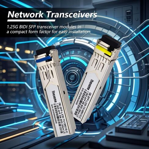 1 زوج 1.25G BIDI SFP MONDUSER NETWORK MODULE ، 1.25 GIGABIT الوضع الفردي ، LX SM 1310NM 1550NM 20km ، واجهة ألياف واحدة لجهاز التوجيه ، بطاقة الشبكة ، التبديل ، جدار الحماية إلخ in Kuwait