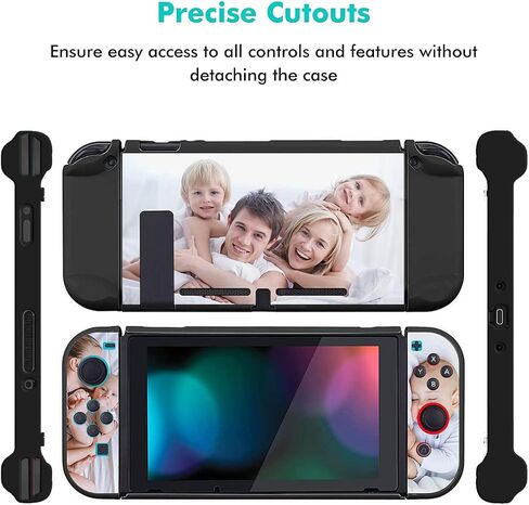 تغطية مخصصة للصدمات للصدمة لمحول Nintendo ، 3 في حالة واحدة قابلة للرسوال ، حالة وقاء وقاية مخصصة ، قشرة حامية قابلة للشفقة in Kuwait