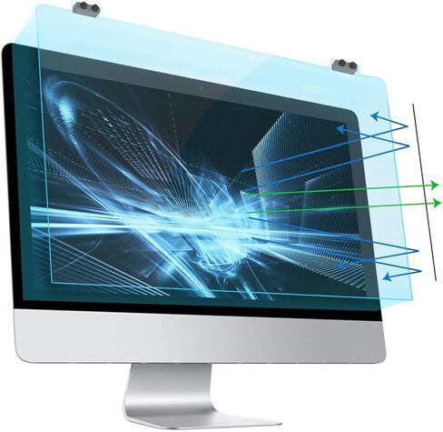 MOSISO 20-22 inch Computer Blue Light Blocking Screen Protector for Diagonal 20,21.5,22 inch Monitor, Anti-Glare Double Sided Available Eye Protection Hanging Computer Screen Blue Light Blocker in Saudi Arabia