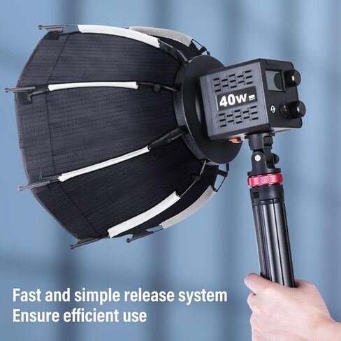 Pomya softbox لضوء ملء Mount Cob ، 9.44x11.41in علبة ناعمة مثمن مع شبكة من السهل تجميع بنية الفم العميقة القوية لإضاءة التصوير الفوتوغرافي in Kuwait