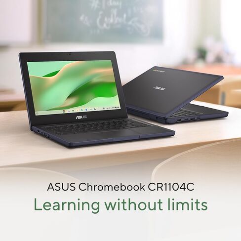 ASUS Chromebook CR11 Ruggedized Laptop, 11.6" Display, Intel Processor N100 Processor, 4GB RAM, 64GB eMMC Storage, Mineral Grey, CR1104CGA-AS44 in Saudi Arabia