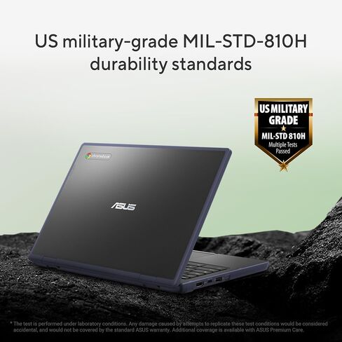 ASUS Chromebook CR11 Ruggedized Laptop, 11.6" Display, Intel Processor N100 Processor, 4GB RAM, 64GB eMMC Storage, Mineral Grey, CR1104CGA-AS44 in Saudi Arabia