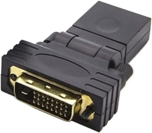HDMI متوافق مع DVI 24+1 دبوس محول 360 درجة القابلة للدوار HD 4K 1080P إلى محول محول الذكور لجهاز عرض تلفزيون الكمبيوتر الشخصي in Saudi Arabia