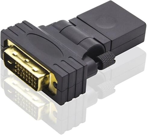HDMI متوافق مع DVI 24+1 دبوس محول 360 درجة القابلة للدوار HD 4K 1080P إلى محول محول الذكور لجهاز عرض تلفزيون الكمبيوتر الشخصي in Saudi Arabia