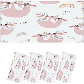 Fluorescent Light Covers for Ceiling Lights Cute Sloth Hold Heart Pink Leaves Seamless Cute Animal Easy to Install Magnetic Light Filter for Classroom Office Hospitals School Home Decor