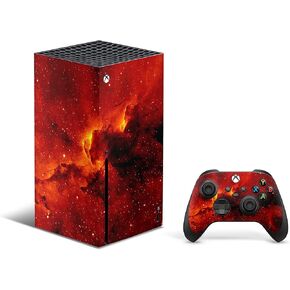 ZOOMHITSKINS Compatible with X1 Series X, Red Galaxy Stars Universe Space Cosmos Sky Night, Durable, Bubble-Free, Made in USA