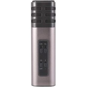 Portable Aluminum Alloy Microphone Professional Mobile Singing Microphone for Live Broadcasting Recording Meeting (Color : B) (C)