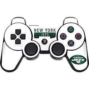 Skinit Decal Gaming Skin Compatible with PS3 Dual Shock Wireless Controller - Officially Licensed NFL New York Jets White Performance Series Design