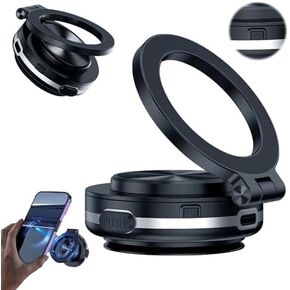 Maggrip Pro 360 2.0,360° Rotatable Car Suction Phone Mount,Car Electric Suction Cup Vacuum Magnetic Mobile Phone Stand,Powerful Magnetic Phone Holder (Black)