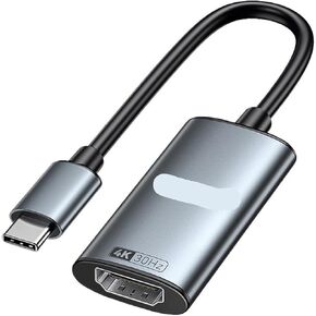 Essager HDMI to USB TY>pe C Adapter for Pro Air 8K@60Hz 4K@120Hz/144Hz HD TV Cable Converter(4K 30Hz Grey)