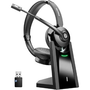 Wireless Headset with Mic for Work,