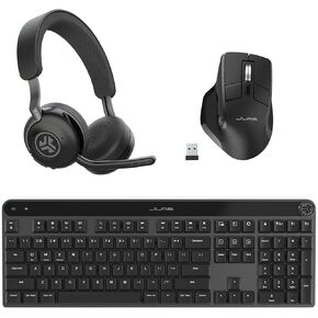 JLab Epic Work Bundle, Epic Work Wireless Headset, Epic Mechanical Keyboard and Epic Wireless Mouse