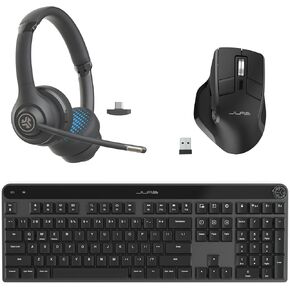JLab Work Bundle, Go Work 2 Wireless Headset, Epic Mechanical Keyboard and Epic Wireless Mouse