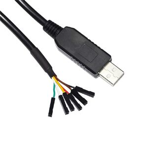 Industrial FT232RL USB UART TTL 5V 3V3 to 6PIN 0.1" Pitch Dupont Jumper Download Cable Compatible TTL-232R-5V TTL-232R-3V3(1.8m,TTL 3.3V 1X6P)