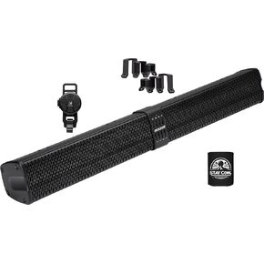 KICKER ATV/UTV Sound Bar Package - 10 Bluetooth Speaker Soundbar with Wireless Remote Control and Square Tube Bracket Kit, Water Resistant and Weather Proof for Marine, Boat, Golf Cart and RV