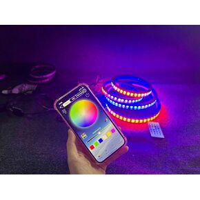 4PCS 6.5" RGB Dream Color Chasing Symphony LEDs Addressable Speaker Rings Lights with Wireless RF Remote Bluetooth App Control Coaxial Speaker Lights Slingshot