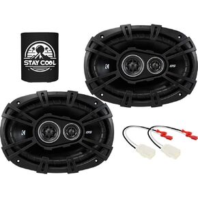 KICKER Speakers 6x9 inch for Jeep Renegade 2015-2020 Upgrade Kit - Pair of DS Series with Harness, Car Audio Front or Rear Door Speaker DSC6930, 43DSC69304
