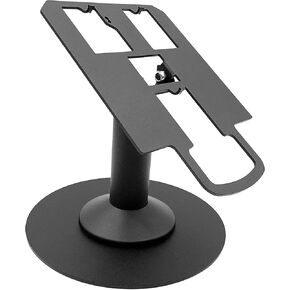 Verifone MX915 / Mx925 7" Freestanding Swivel and Tilt Terminal Stand with Round Plate, Black