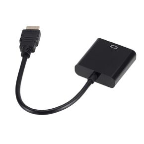 Full HD HDMI-Compatible to Adapter Cable with Power Port Converter Apply to P;S/4 PC HDTV Projector M>oni>tor(Black No Cable)