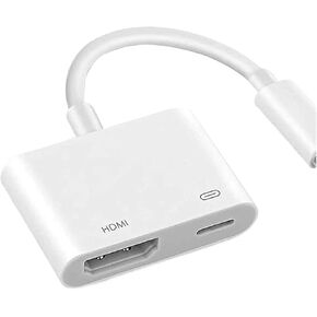 8Pin Port to HDMI Adapter 1080P Screen Converter Compatible Lighting to HDMI Splitter for TV Monitors Projector(No Power Needed)